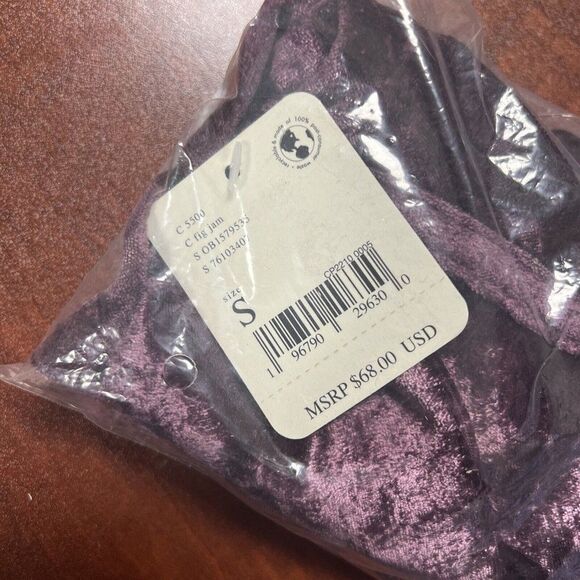 Free People All Night Velvet Tunic Fig Jam Size Small New - Picture 4 of 5